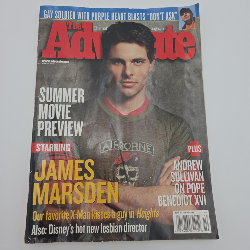 The Advocate Magazine - James Marsden X-Man - May 2005 -  LGBT